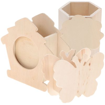 Operitacx 3pcs Cartoon Design Handicraft Pen Holder for Boys and Girls Adorable and Practical Pencil Holder Tree Butterfly and Frame Shapes Fun and Functional Desk Organizer