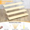 4 Pack 4 Tier Acrylic Wooden Display Stand, Clear Acrylic Display Riser Shelf Wood Tiered Display Shelf Rack Step Ladder Riser Stands for Cupcakes Perfumes Figures Collectibles, 12 Inch view 3