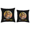 80s Party Girl Retro Outfit Eighties Women Apparel Design Throw Pillow view 3