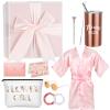 Sieral 10 Pcs Flower Girl Proposal Box Gifts Will You Be My Flower Girl Proposal Box Set 14oz Tumbler Canvas Bag Scrunchies Robe Sunglasses Diamond Pen Card Envelope for Wedding Party(Size 8) view 1
