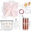 Sieral 10 Pcs Flower Girl Proposal Box Gifts Will You Be My Flower Girl Proposal Box Set 14oz Tumbler Canvas Bag Scrunchies Robe Sunglasses Diamond Pen Card Envelope for Wedding Party(Size 8) view 2