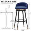 FzloT 65cm Bar Stools Set of 2, Velvet Counter Height Barstools 360 Swivel Dining Bar Chairs Upholstered Counter Chairs for Kitchen Island Cafe Bar Bar Counter Dining Room 5 Colours view 2