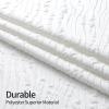 MitoVilla White Boho Shower Curtain Sets with Hooks, Crystal Modern Metal Shower Curtain Rings for Bathroom Decor Accessories, Abstract Bath Curtian 36" W x 72" L, Set of 12 Rings view 3