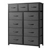 AZL1 Life Concept 11-Drawer Dresser, Fabric Storage Tower for Bedroom, Living Room, Large Tall Dressers for Bedroom with Wooden Top and Metal Frame, Bedroom Dressers & Chests of Drawers, Dark Grey view 1