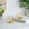 20pcs Geometric Candle Tealight Holders Gold - Holder for Tea Light Decorative Votive Candle Stand Accents for Home Table Shelf Mantel Modern Geo Decoration Christmas Wedding Reception Dcor, Gold view 3