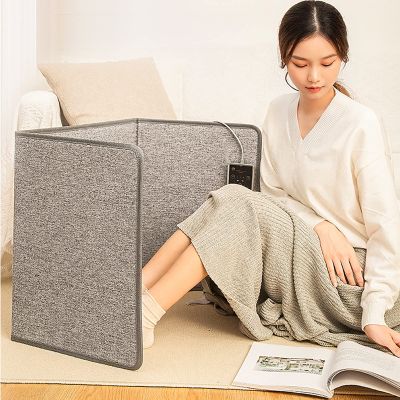 Foldable Electric Space Heater Under Desk, All-arounded Electric Leg Warmer Heated Knee Blanket Foot Warmer for Home and Office, 3 Temperature Settings and Timer, Overheat & Tip-Over Protection