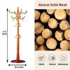 QQXX High-Grade Coat Rack Freestanding,Coat Rack Stand with 14 Hooks for Hallway Bedroom Office,Vintage Wooden Hall Tree Standing Coat Rack for Clothes Hat Bags(43x185cm(17x73inch), Golden) view 4