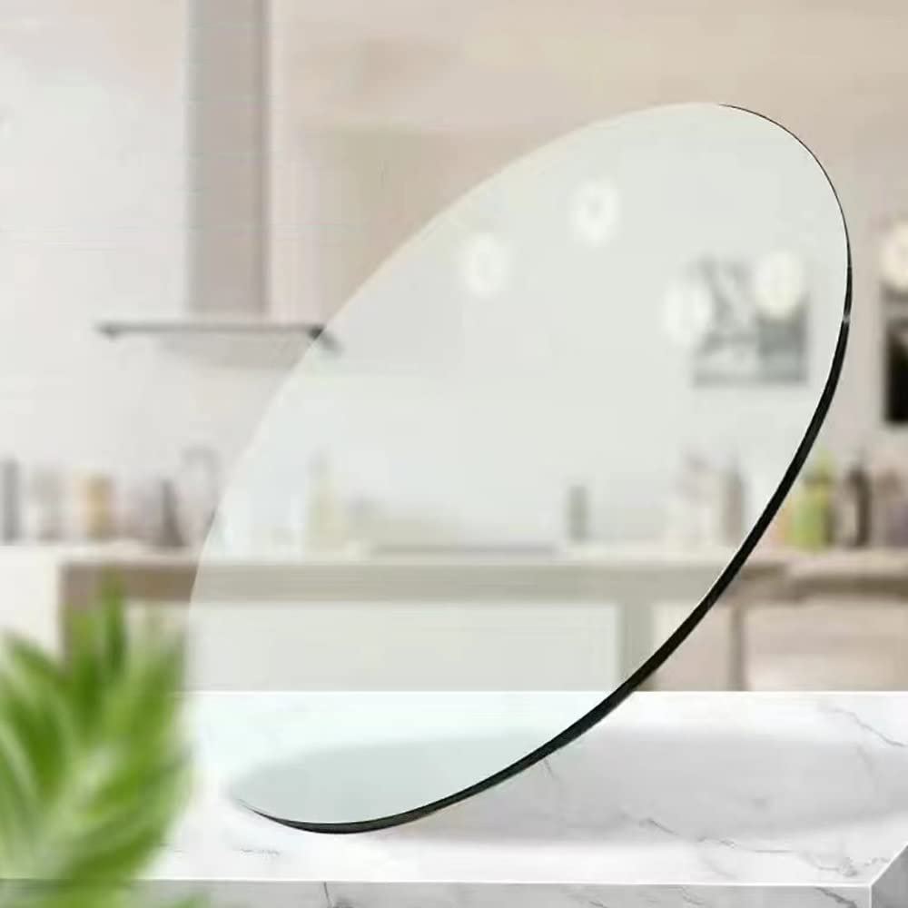DIBAKO 1/2" Thick Glass Tabletop,20inch-40inch Round Glass Top,Clear Tempered Glass Table Top,for Coffee Table Strong Hardness,Good Thermal Stability (Size : 50cm/20)