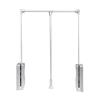 CHALKE Pull Down Closet Rail, Adjustable Closet Pull Down Rod Hanger, Closet Hanger Rail with Telescopic Handle and Mounting Hardware, Weight Capacity 20kg (Size : 600-830mm) view 1