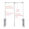 CHALKE Pull Down Closet Rail, Adjustable Closet Pull Down Rod Hanger, Closet Hanger Rail with Telescopic Handle and Mounting Hardware, Weight Capacity 20kg (Size : 600-830mm) view 3