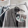 CHALKE Pull Down Closet Rail, Adjustable Closet Pull Down Rod Hanger, Closet Hanger Rail with Telescopic Handle and Mounting Hardware, Weight Capacity 20kg (Size : 600-830mm) view 4