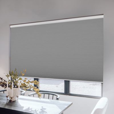 Sulugood Blackout Cellular Shades Cordless Room Darkening Cellular Blinds Thermal Insulated Honeycomb Blinds for Windows, Light Gray, 40" W x 72" H