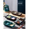 Appetizer Plate Spice Bowl Grill Ceramic Home Restaurant Dipping Sauce Bowl Multifunctional Snack Plate view 4