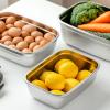 304 Stainless Steel Large Food Storage Container with Lids Airtight Metal Food Containers Stackable Meal Prep Leftover Containers for Freezer Fridge Oven Dishwasher Safe (Size : 7500ML) view 3