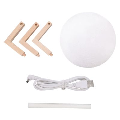 Desk Humidifier 1600ml USB Power Warm Light Moon Style Timing Function Lunar Humidifier for Bedroom Office Cafe Lunar Humidifier