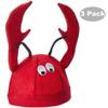 Funny Party Hats Crayfish Hats Crawfish Costume Hats Dress Up Theme Party Role-play Lobster Hat Cap for Adults (3 PCS) view 2