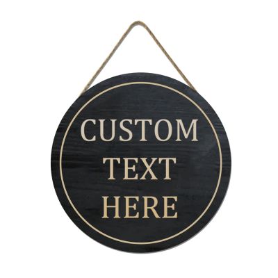 Custom Round Wooden Sign Personalized Rustic Sign Farmhouse Style Welcome Wood Plaque Indoor Outdoor Home Wall Decor