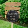 Custom Round Wooden Sign Personalized Rustic Sign Farmhouse Style Welcome Wood Plaque Indoor Outdoor Home Wall Decor view 4