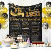 75th Birthday Gifts for Women Men, Birthday Gifts for 75 Year Old Woman Man, Women/Men 75 Year Old Birthday Gifts, 1951 Birthday Gifts for Men Women, 75th Birthday Gift Ideas Throw Blanket 60x50 Inch view 2
