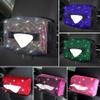 GAROCC Tissue Holder Bling Car Tissue Holder Creative Paper Napkin Case Tissue Box Napkin Holder Car Paper Boxes Diamond Car Accessories for Girls (Color : Pink) view 3