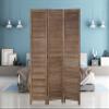 3 Panel Louver Wood Room Divider with 180 Degree Hinges,5.57 Ft Tall Room Dividers and Folding Privacy Screens for Home Office Bedroom Dressing Screen Folding Screen Room Divider for Room Separation view 1