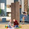 3 Panel Louver Wood Room Divider with 180 Degree Hinges,5.57 Ft Tall Room Dividers and Folding Privacy Screens for Home Office Bedroom Dressing Screen Folding Screen Room Divider for Room Separation view 2