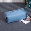 GAROCC Tissue Holder Tissue Box Car-Carrying Toilet Home Bathroom Desktop Pumping Tissuebox PU Leather Living Room Kitchen Table Creative Storage Box (Color : L Blue) view 2