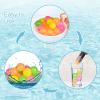 100 Pack Reusable Ice Cubes for Drinks - Colorful Round Shape Plastic Cubes Without Diluting - BPA Free, Refreezable for Coffee, Wine, Whiskey, Cocktails (Multicolor) view 2