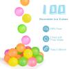 100 Pack Reusable Ice Cubes for Drinks - Colorful Round Shape Plastic Cubes Without Diluting - BPA Free, Refreezable for Coffee, Wine, Whiskey, Cocktails (Multicolor) view 3