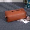 GAROCC Tissue Holder Tissue Box Car-Carrying Toilet Home Bathroom Desktop Pumping Tissuebox PU Leather Living Room Kitchen Table Creative Storage Box (Color : S Brown) view 2