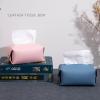 GAROCC Tissue Holder Tissue Box Car-Carrying Toilet Home Bathroom Desktop Pumping Tissuebox PU Leather Living Room Kitchen Table Creative Storage Box (Color : S Brown) view 3