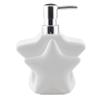 VNABO Refillable Soap Dispenser Ceramic Soap Dispenser Pentagram Shape 13.5oz/400ml Refillable Liquid Soap Dispenser with Stainless Pump Hand Lotion Soap Pump for Kitchen Bathroom view 1