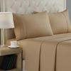 1800 Double Brushed - Hotel Luxury Full-Size Bed Sheets, Super Soft Full-Size Bedding Sheets, Shrinkage and Fade Resistant, Sheet Set with Pillowcases - Fits 16" Deep Mattress (Full, Beige) view 1