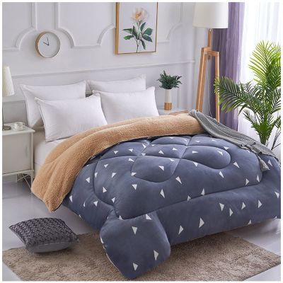 ZTGL 3-Layer Thickened Fleece Weighted Blanket for Adult, 1.5-4.7 Kg Heavy Fuzzy Bed Blanket with Soft Plush Flannel, Super Warm Lamb Velvet Quilt Winter, Double-Sided Quilt,E,220X240cm/4.7kg