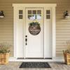 Sokomurg No Soliciting Sign,Rustic Wooden Funny No Soliciting Sign for Home,11Inch Round Wood Plaque with Wreath Hangers for Front Door-Don't Knock Or Ring Doorbell Don't Make It Weird Seriously Please Go Away Wooden Signs for Front door,Window,House view 2