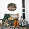 Sokomurg No Soliciting Sign,Rustic Wooden Funny No Soliciting Sign for Home,11Inch Round Wood Plaque with Wreath Hangers for Front Door-Don't Knock Or Ring Doorbell Don't Make It Weird Seriously Please Go Away Wooden Signs for Front door,Window,House view 4