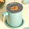 Bacon Grease Container with Strainer, Oil Strainer Pot 1.4l Oil Storage Holder Can Storage Supplies for Kitchen Cooking, Frying (Fruit Green) view 3