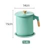 Bacon Grease Container with Strainer, Oil Strainer Pot 1.4l Oil Storage Holder Can Storage Supplies for Kitchen Cooking, Frying (Fruit Green) view 4