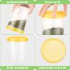 24 Pcs 32 oz Food Storage Freezer Container with Twist Top Lids Reusable Plastic Soup Food Containers with Screw on Lids Leakproof Round Containers for Juice Condiments Fruit Snacks Leftovers(Yellow) view 4