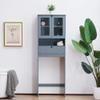 ivinta Bathroom Cabinet with Storage, Space-Saving Wooden Over Toilet Bathroom Organizer Wall Mounted Rack with Adjustable Shelves, BT08 (Grey) view 1