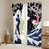 Axolotl Blackout Curtains Pink Cherry Blossom Curtains & Drapes for Boys Girls,Japanese Ukiyoe Curtains Big Pike Fish Coastal Creature Window Curtains 84"X84",Under Sea Ocean Waves Bedroom Decor view 4