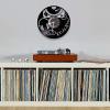 Black Vinyl Wall Clock 12Inch Long-Playing Headphone Turntable Vinyl Record Wall Clock Music Retro Pop Art Player Silent Home Decor view 4
