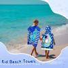 Foaincore 6 Pack Hooded Beach Towel for Kids Hooded Bath Towel 47 x 24 Inch Towel Poncho Kids Towel Set Microfiber Baby Towel for Girls Boys 1-7 Years Bathroom Beach Swim Supplies (Dinosaur, Shark) view 4