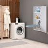 LOYALHEARTDY Wall-Mounted Ironing Board Cabinet with Miror Door & Storage Shelf, Foldable Ironing Storage Station Space Saving Wall Ironing Board Built-in Ironing Center Cabinet for Home view 4