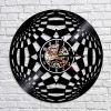 Music Vinyl Wall Clock 12Inch Kaleidoscope Circle Vinyl Record Wall Clock Modern Design Fractal Home Decor Hanging Watch view 2