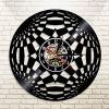 Music Vinyl Wall Clock 12Inch Kaleidoscope Circle Vinyl Record Wall Clock Modern Design Fractal Home Decor Hanging Watch view 4