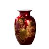 Red Vase Oriental Ceramic Flower Vases Decorated with Peony Design for Home Living Room Ornaments and Wedding Tall 9'' view 1