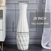 Ceramic Tall Floor Vase, GDSZJLJ 28" White Large Flower Vase Decorative Vases for Living Room Modern Home Decor Office Bedroom Kitchen Wedding House Dcor view 3