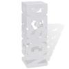 GOLINPEILO White Square Metal Umbrella Stand, Umbrella Holder Rack Organizer Free Stand Storage Holder Walking Stick Steel 19.1"(Pattern 1) view 1