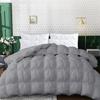 BEDICIA Soft 500 GSM Silver Gray 1 Piece Diamond Pinch Pleated Queen Size Comforter 1000 Thread Count Egyptian Cotton Pinch Pleat Duvet Insert view 1
